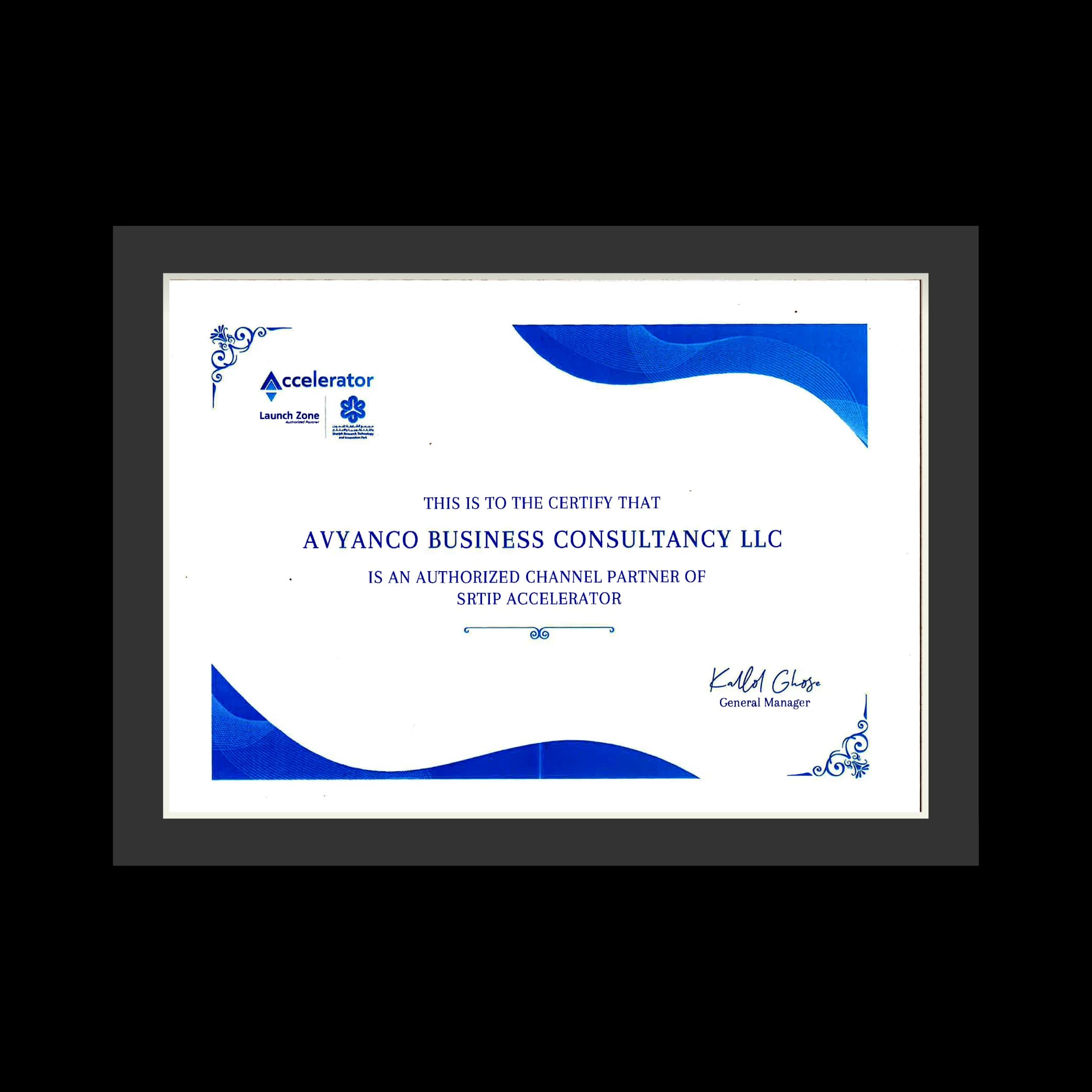 SRTIP — Authorised Channel Partner — Accelerator awarded to Avyanco