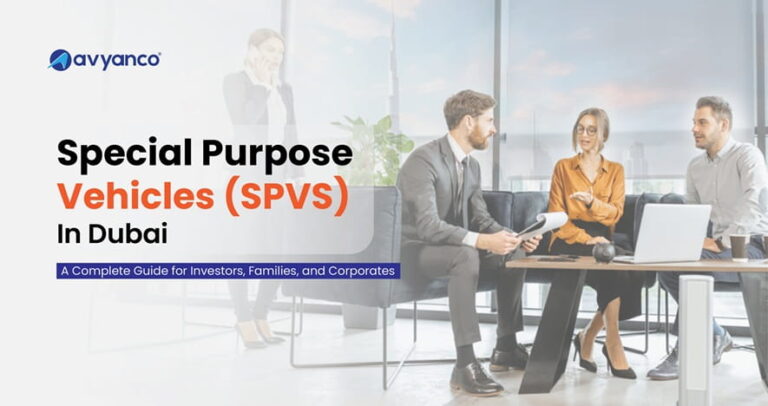 Illustration of Special Purpose Vehicles (SPVs) corporate structure and investment flow in Dubai, UAE
